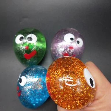 Novelty Vent Water Emojo Glitter Eggs Ball